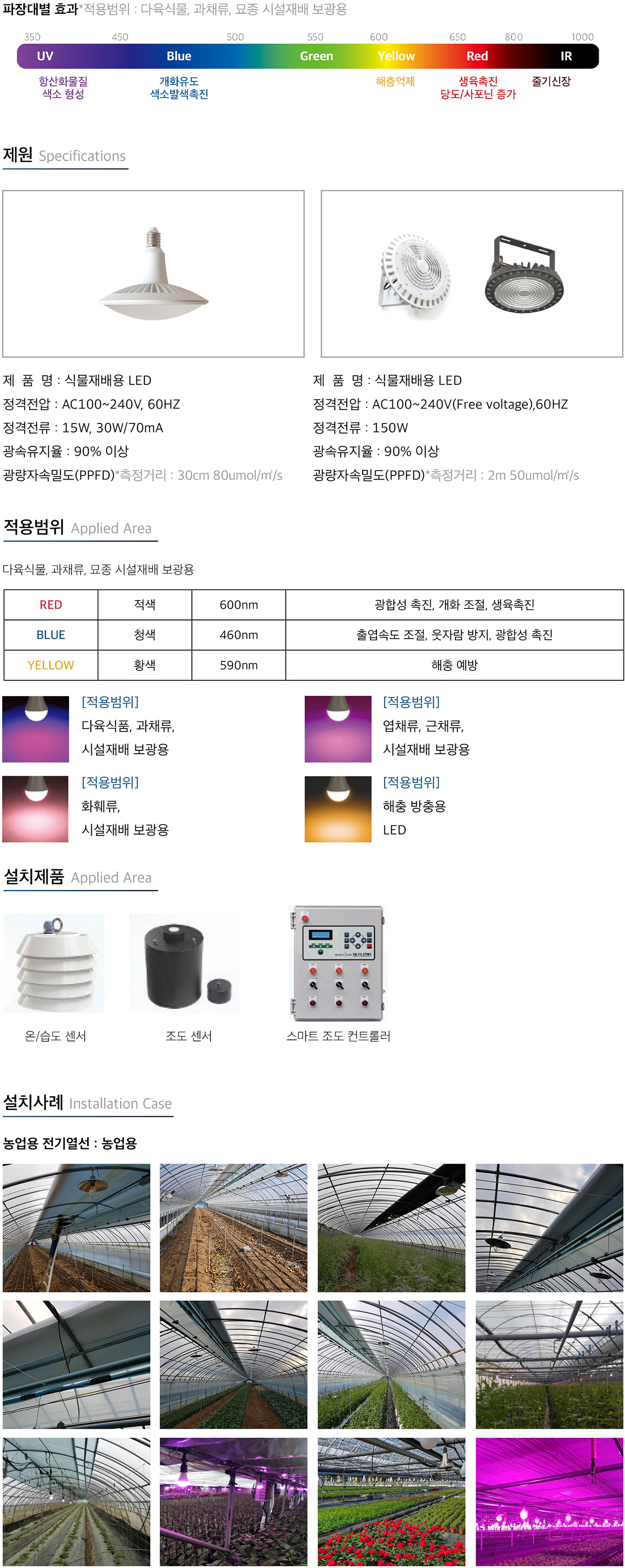 식물재배용 LED 상세설명 이미지